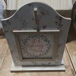 Floral Wooden Photo Holder - Spring Design